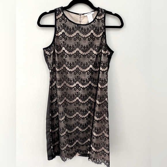 Black Knit Overlay Dress - Picture 1 of 3